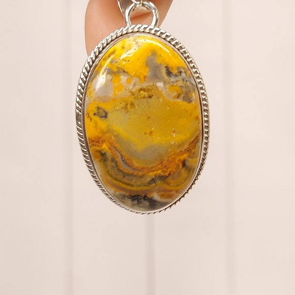 Bumblebee Jasper 925 Pendant - Picture 3 of 8